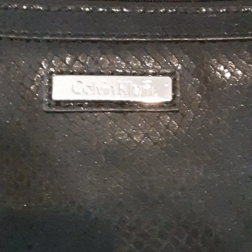 Calvin Klein black snakeskin design mini purse